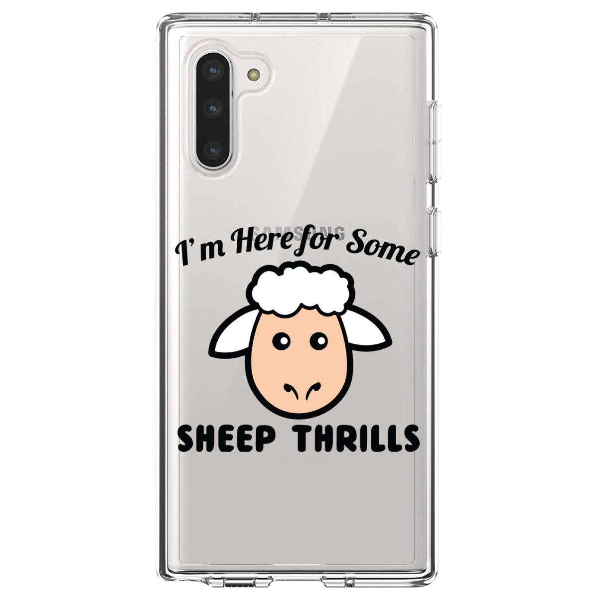 I'm Here for Some SHEEP Thrills Clear Shockproof iPhone Case, view 9
