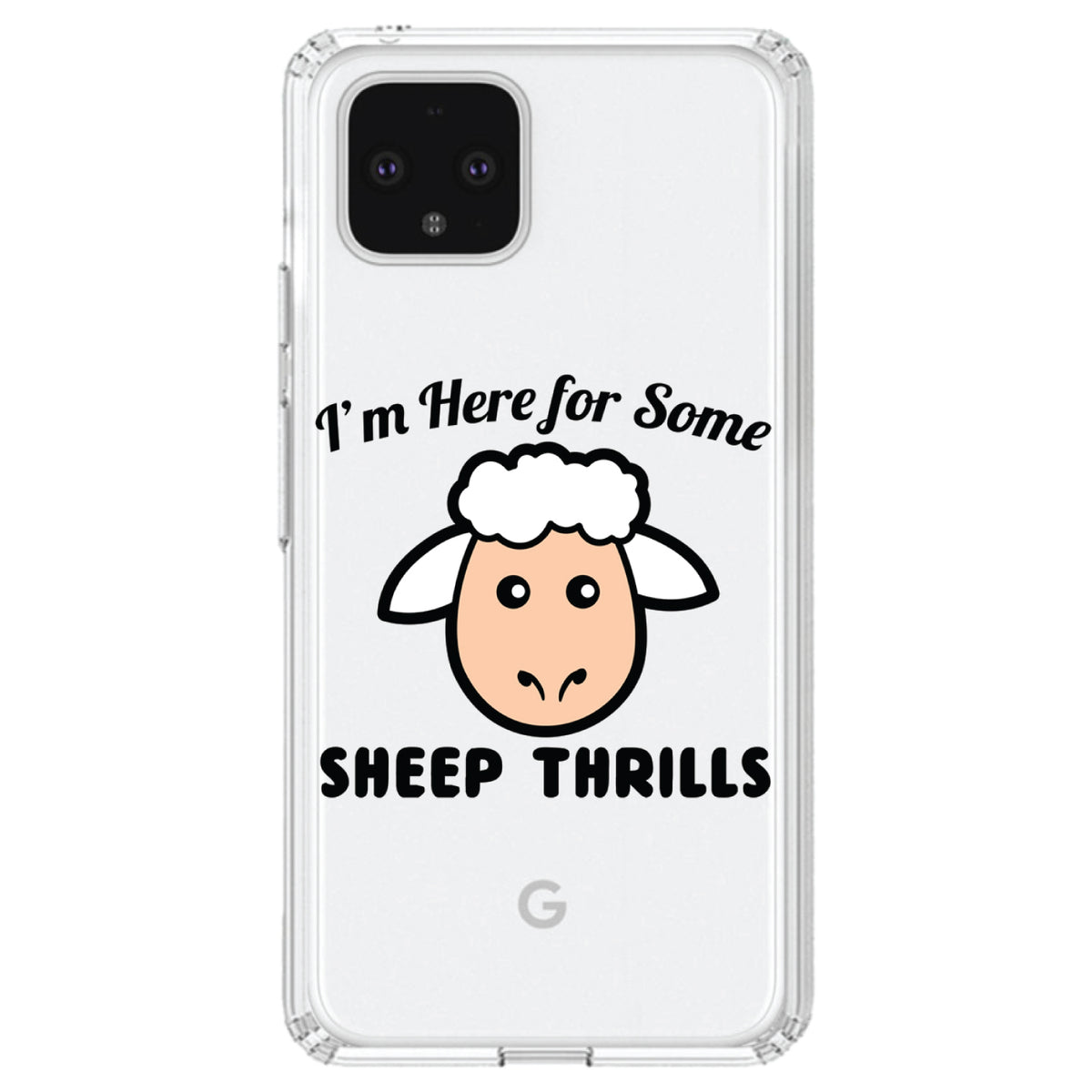 I'm Here for Some SHEEP Thrills Clear Shockproof iPhone Case, view 23