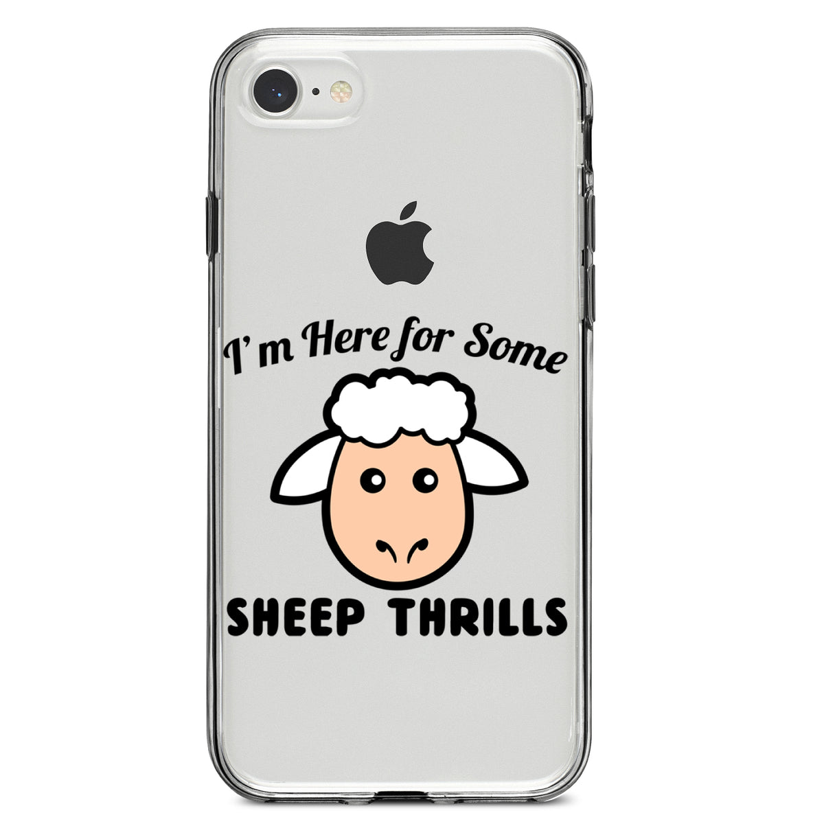I'm Here for Some SHEEP Thrills Clear Shockproof iPhone Case, view 5