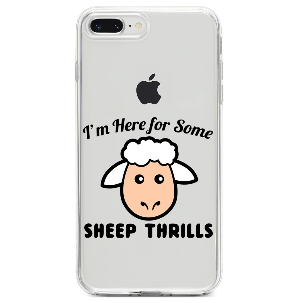 I'm Here for Some SHEEP Thrills Clear Shockproof iPhone Case, view 6