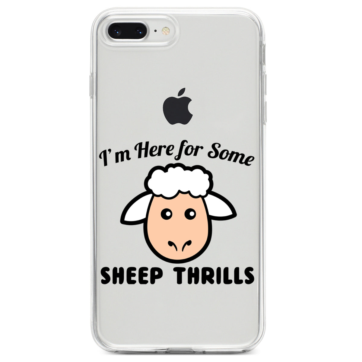 I'm Here for Some SHEEP Thrills Clear Shockproof iPhone Case, view 6