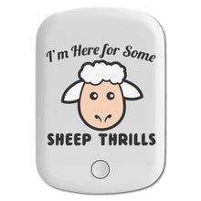 DistinctInk Magnetic Battery Pack, Wireless Portable Charger with USB-C Cable, Compatible with MagSafe iPhone 14 / 13 / 12 Series - I'm Here for Some SHEEP Thrills
