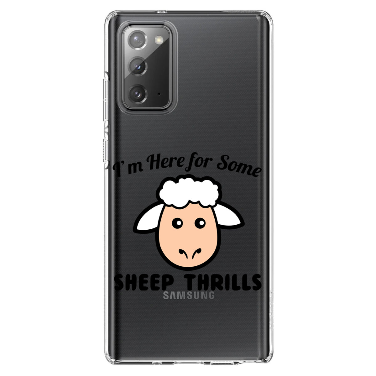 I'm Here for Some SHEEP Thrills Clear Shockproof iPhone Case, view 8