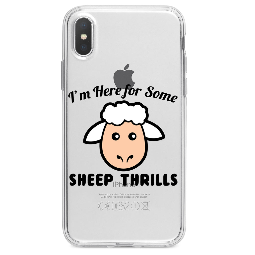 I'm Here for Some SHEEP Thrills Clear Shockproof iPhone Case, view 4