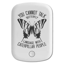 DistinctInk Magnetic Battery Pack, Wireless Portable Charger with USB-C Cable, Compatible with MagSafe iPhone 14 / 13 / 12 Series - Can't Talk Butterfly with Caterpillar People
