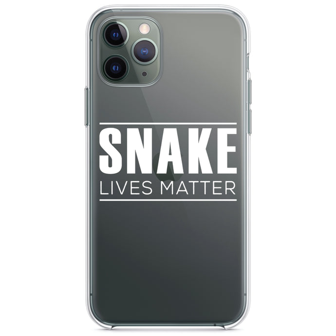 DistinctInk® Clear Shockproof Hybrid Case for Apple iPhone / Samsung Galaxy / Google Pixel - SNAKE Lives Matter