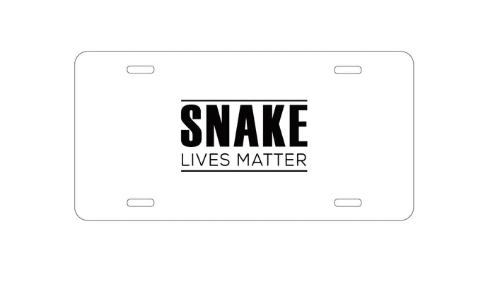 DistinctInk Custom Aluminum Decorative Vanity Front License Plate - SNAKE Lives Matter