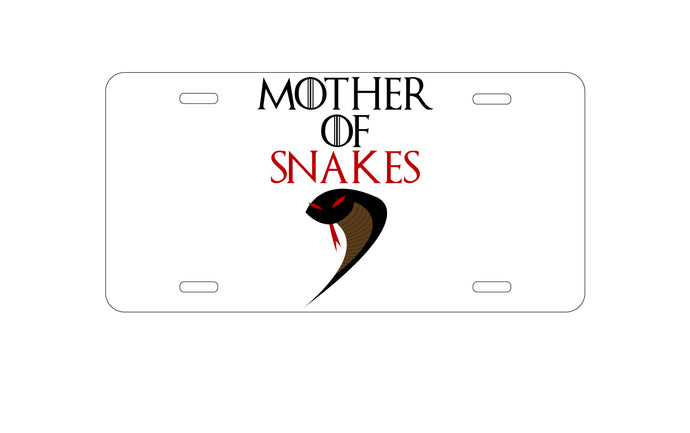 DistinctInk Custom Aluminum Decorative Vanity Front License Plate - Mother of Snakes
