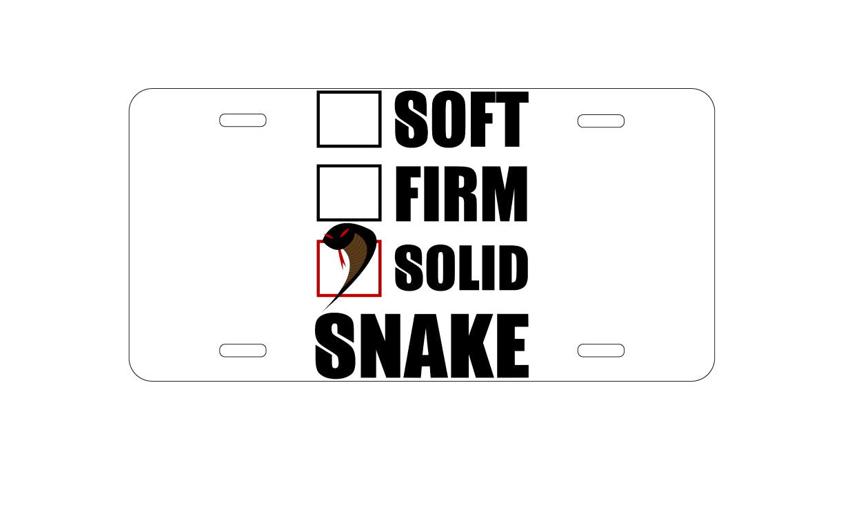 DistinctInk Custom Aluminum Decorative Vanity Front License Plate - Soft Firm Solid Snake