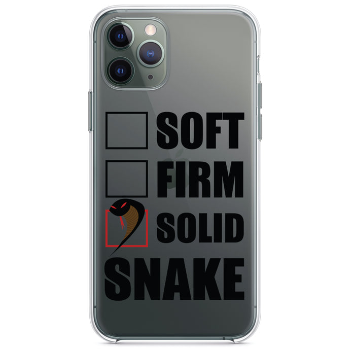 DistinctInk® Clear Shockproof Hybrid Case for Apple iPhone / Samsung Galaxy / Google Pixel - Soft Firm Solid Snake