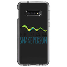DistinctInk® Clear Shockproof Hybrid Case for Apple iPhone / Samsung Galaxy / Google Pixel - Definitely a Snake Person