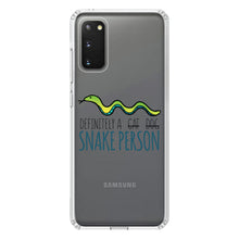 DistinctInk® Clear Shockproof Hybrid Case for Apple iPhone / Samsung Galaxy / Google Pixel - Definitely a Snake Person