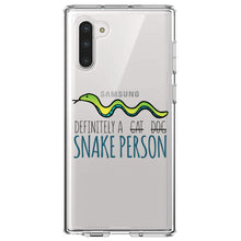 DistinctInk® Clear Shockproof Hybrid Case for Apple iPhone / Samsung Galaxy / Google Pixel - Definitely a Snake Person