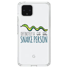 DistinctInk® Clear Shockproof Hybrid Case for Apple iPhone / Samsung Galaxy / Google Pixel - Definitely a Snake Person