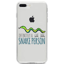 DistinctInk® Clear Shockproof Hybrid Case for Apple iPhone / Samsung Galaxy / Google Pixel - Definitely a Snake Person
