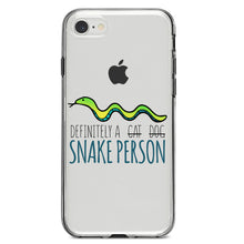 DistinctInk® Clear Shockproof Hybrid Case for Apple iPhone / Samsung Galaxy / Google Pixel - Definitely a Snake Person
