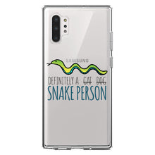 DistinctInk® Clear Shockproof Hybrid Case for Apple iPhone / Samsung Galaxy / Google Pixel - Definitely a Snake Person