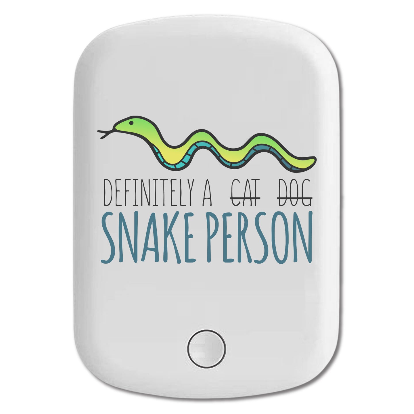 DistinctInk Magnetic Battery Pack, Wireless Portable Charger with USB-C Cable, Compatible with MagSafe iPhone 14 / 13 / 12 Series - Definitely a Snake Person