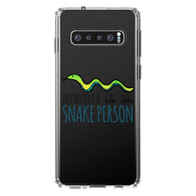 DistinctInk® Clear Shockproof Hybrid Case for Apple iPhone / Samsung Galaxy / Google Pixel - Definitely a Snake Person