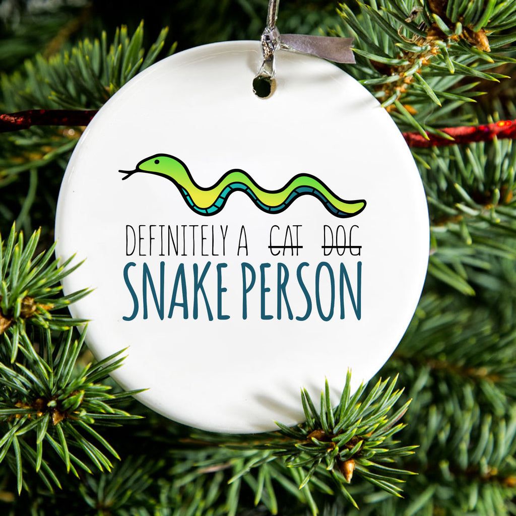 Definitely a Snake Person Ceramic Ornament, view 2