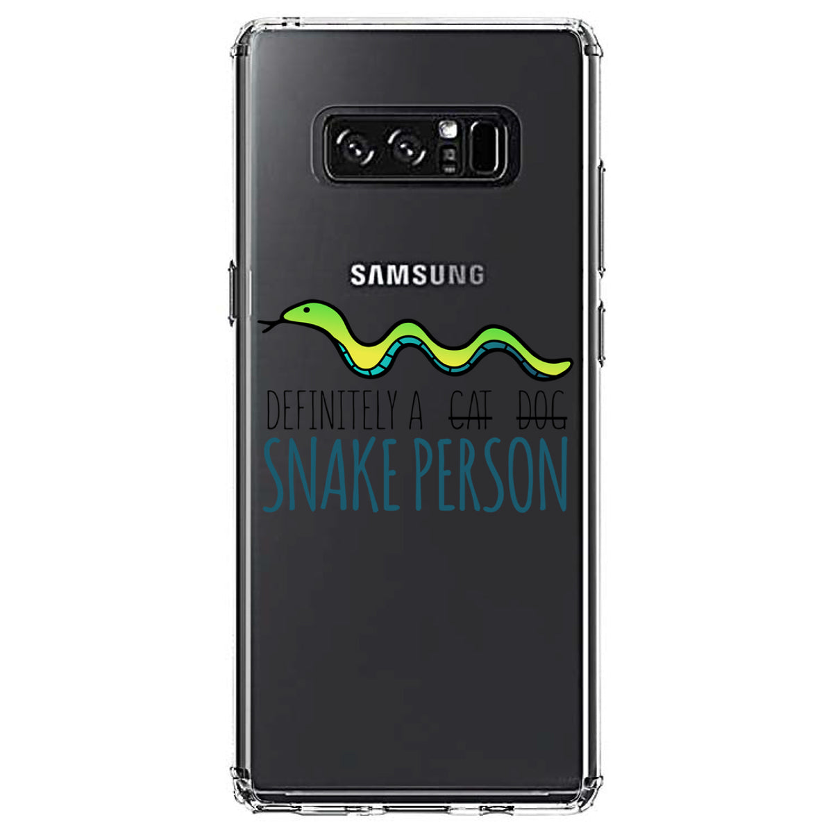Definitely a Snake Person Clear Shockproof iPhone Case, view 12