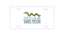 DistinctInk Custom Aluminum Decorative Vanity Front License Plate - Definitely a Snake Person