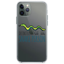 DistinctInk® Clear Shockproof Hybrid Case for Apple iPhone / Samsung Galaxy / Google Pixel - Definitely a Snake Person