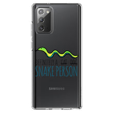 DistinctInk® Clear Shockproof Hybrid Case for Apple iPhone / Samsung Galaxy / Google Pixel - Definitely a Snake Person