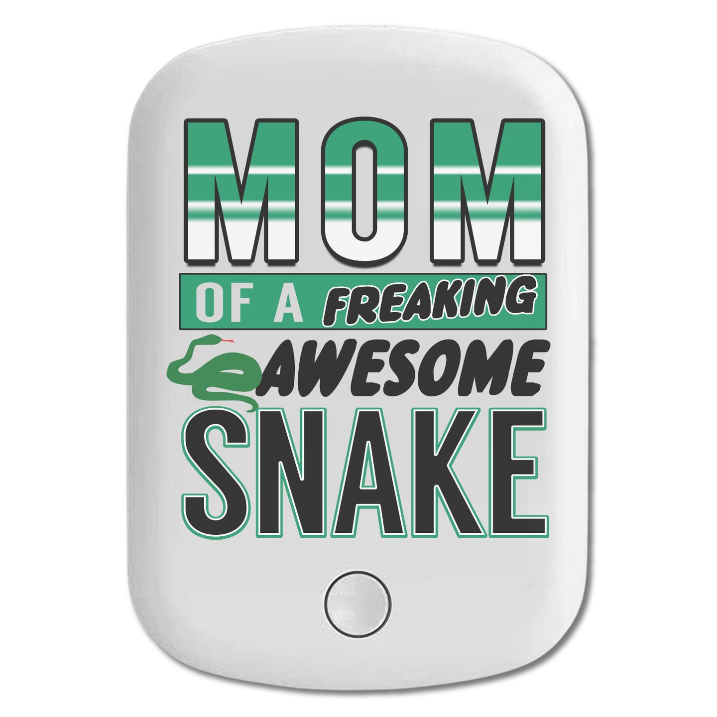 DistinctInk Magnetic Battery Pack, Wireless Portable Charger with USB-C Cable, Compatible with MagSafe iPhone 14 / 13 / 12 Series - Mom of a Freaking Awesome Snake
