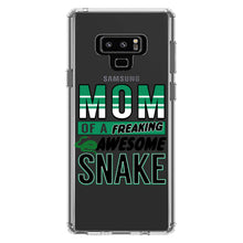 DistinctInk® Clear Shockproof Hybrid Case for Apple iPhone / Samsung Galaxy / Google Pixel - Mom of a Freaking Awesome Snake
