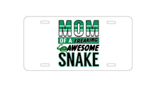 DistinctInk Custom Aluminum Decorative Vanity Front License Plate - Mom of a Freaking Awesome Snake