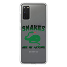 DistinctInk® Clear Shockproof Hybrid Case for Apple iPhone / Samsung Galaxy / Google Pixel - Snakes Are My Passion