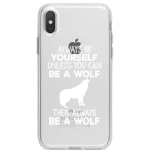 DistinctInk® Clear Shockproof Hybrid Case for Apple iPhone / Samsung Galaxy / Google Pixel - Always Be Yourself Unless You Can Be a Wolf