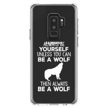 DistinctInk® Clear Shockproof Hybrid Case for Apple iPhone / Samsung Galaxy / Google Pixel - Always Be Yourself Unless You Can Be a Wolf