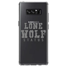 DistinctInk® Clear Shockproof Hybrid Case for Apple iPhone / Samsung Galaxy / Google Pixel - Lone Wolf Status