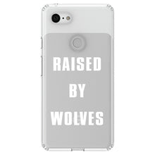 DistinctInk® Clear Shockproof Hybrid Case for Apple iPhone / Samsung Galaxy / Google Pixel - Raised By Wolves