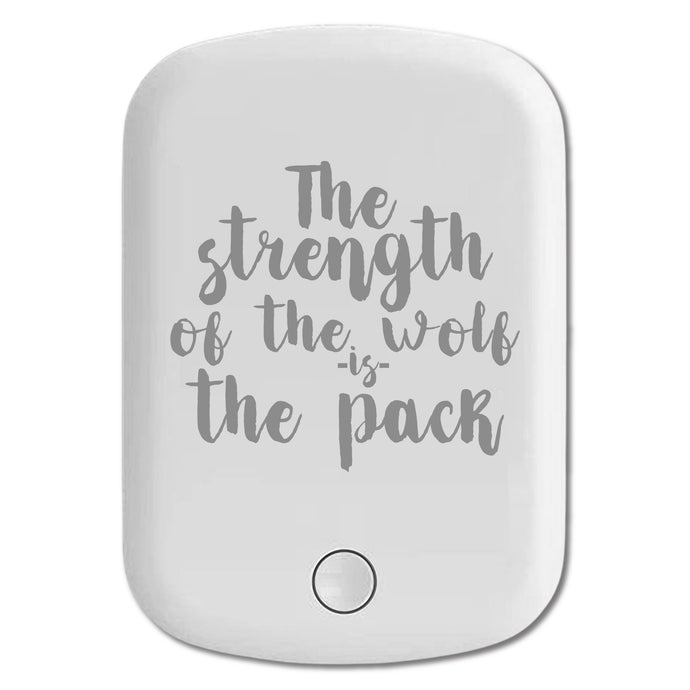 DistinctInk Magnetic Battery Pack, Wireless Portable Charger with USB-C Cable, Compatible with MagSafe iPhone 14 / 13 / 12 Series - Strength of the Wofl is the Pack