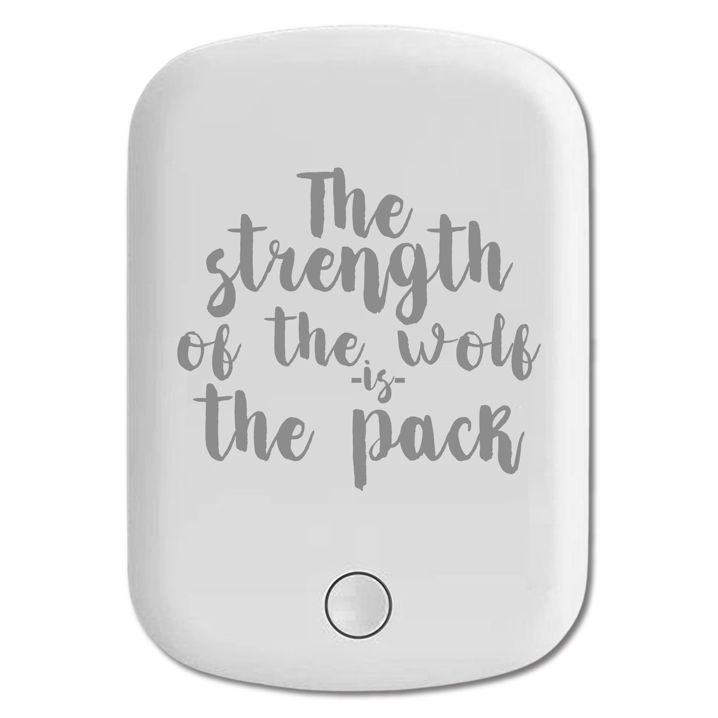 DistinctInk Magnetic Battery Pack, Wireless Portable Charger with USB-C Cable, Compatible with MagSafe iPhone 14 / 13 / 12 Series - Strength of the Wofl is the Pack