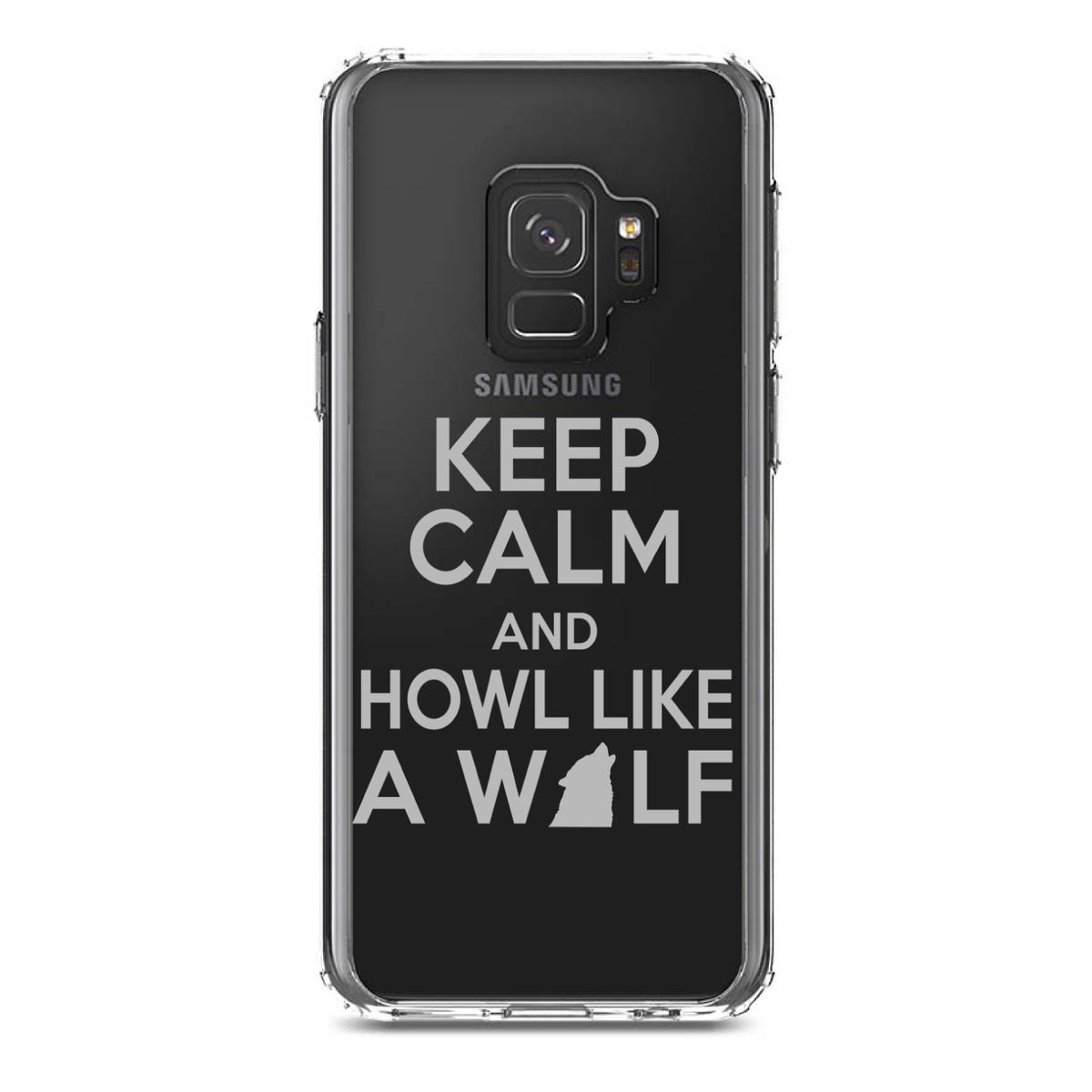 Keep Calm Howl Like a Wolf Clear Shockproof iPhone Case, view 19