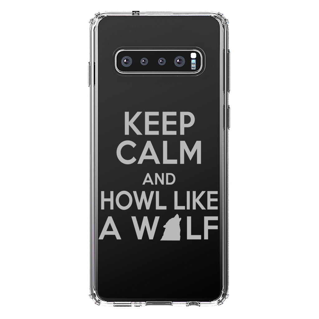 Keep Calm Howl Like a Wolf Clear Shockproof iPhone Case, view 16