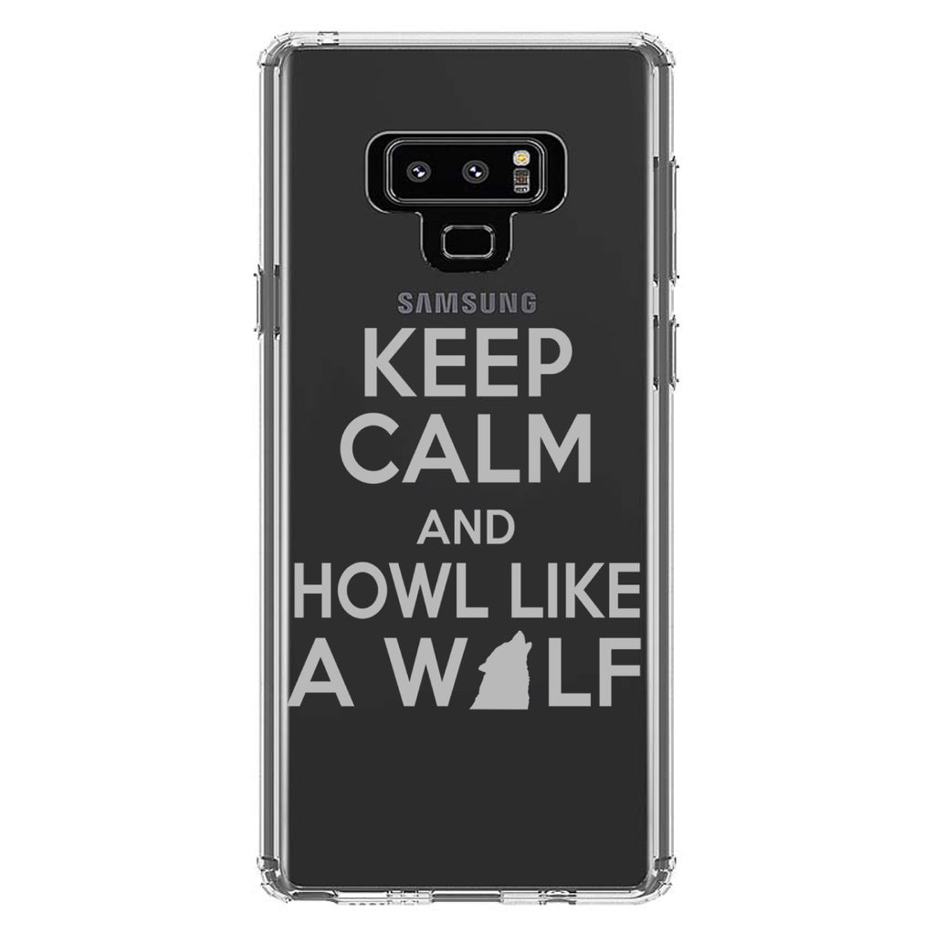 Keep Calm Howl Like a Wolf Clear Shockproof iPhone Case, view 11