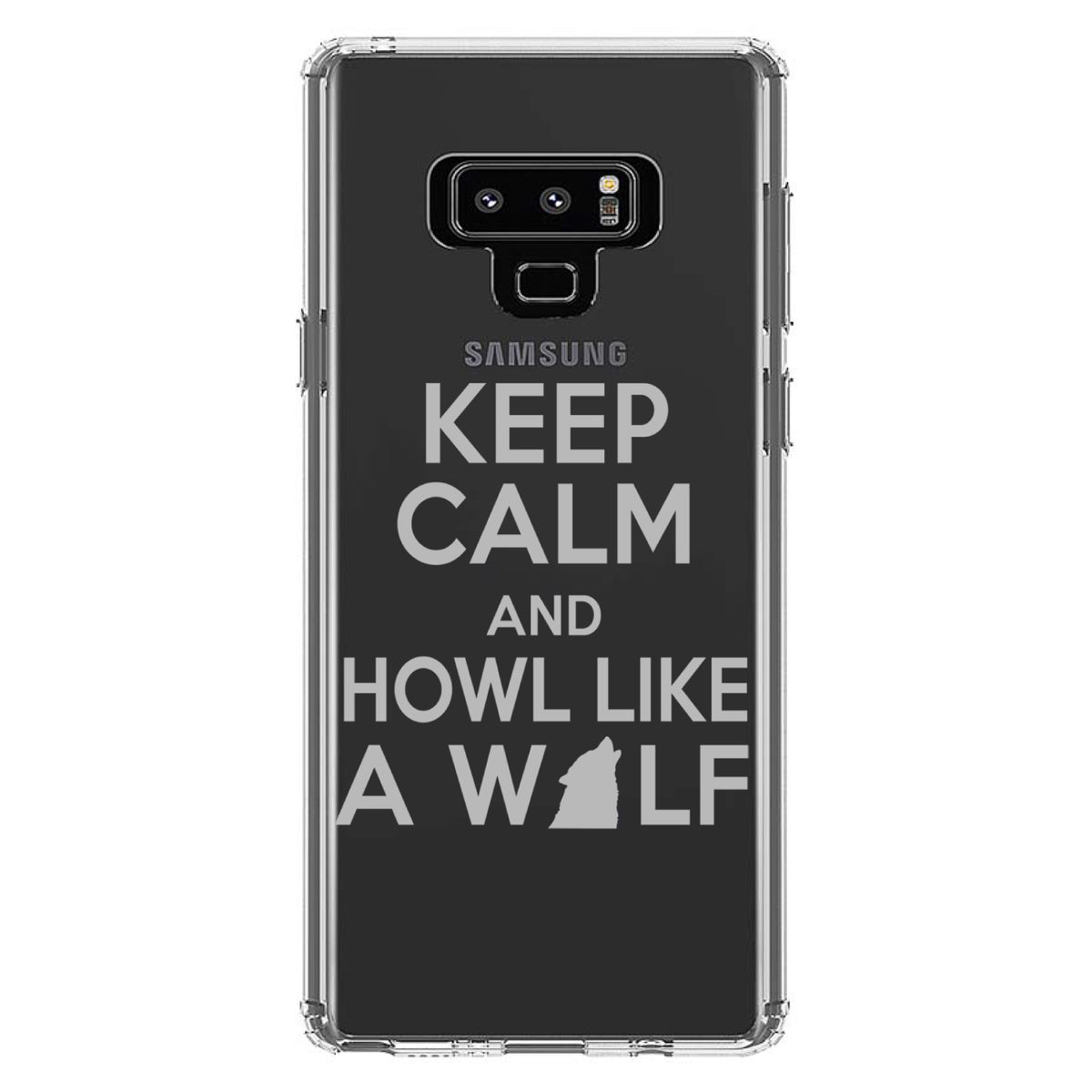 Keep Calm Howl Like a Wolf Clear Shockproof iPhone Case, view 11