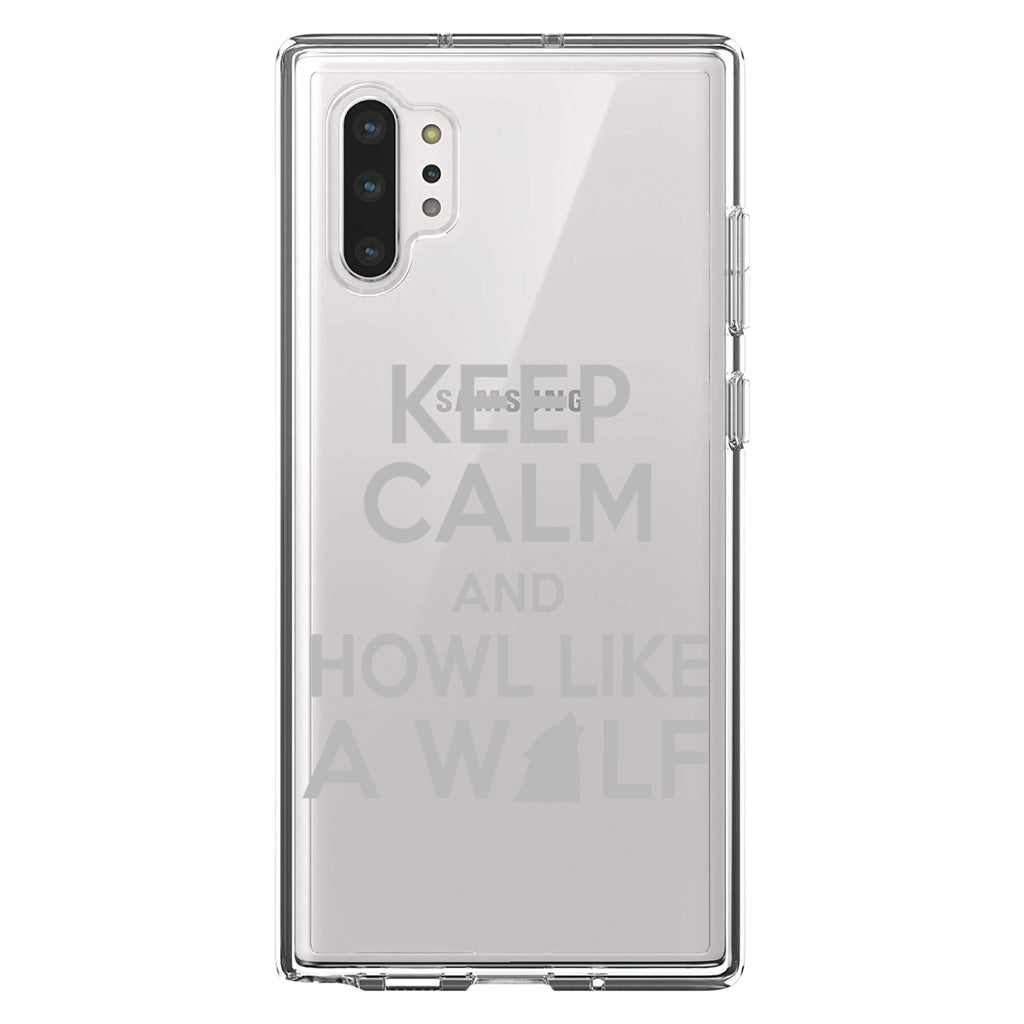 Keep Calm Howl Like a Wolf Clear Shockproof iPhone Case, view 10