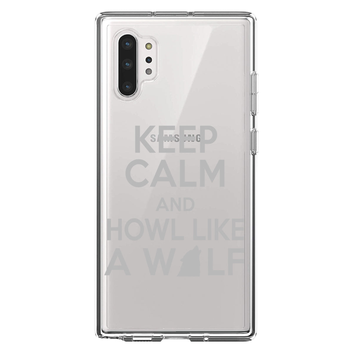 Keep Calm Howl Like a Wolf Clear Shockproof iPhone Case, view 10