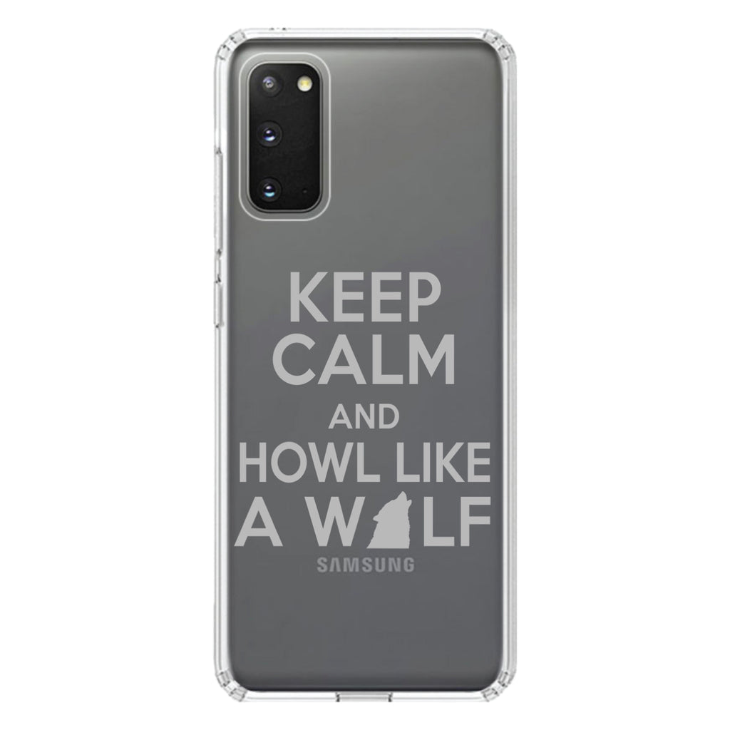 Keep Calm Howl Like a Wolf Clear Shockproof iPhone Case, view 13