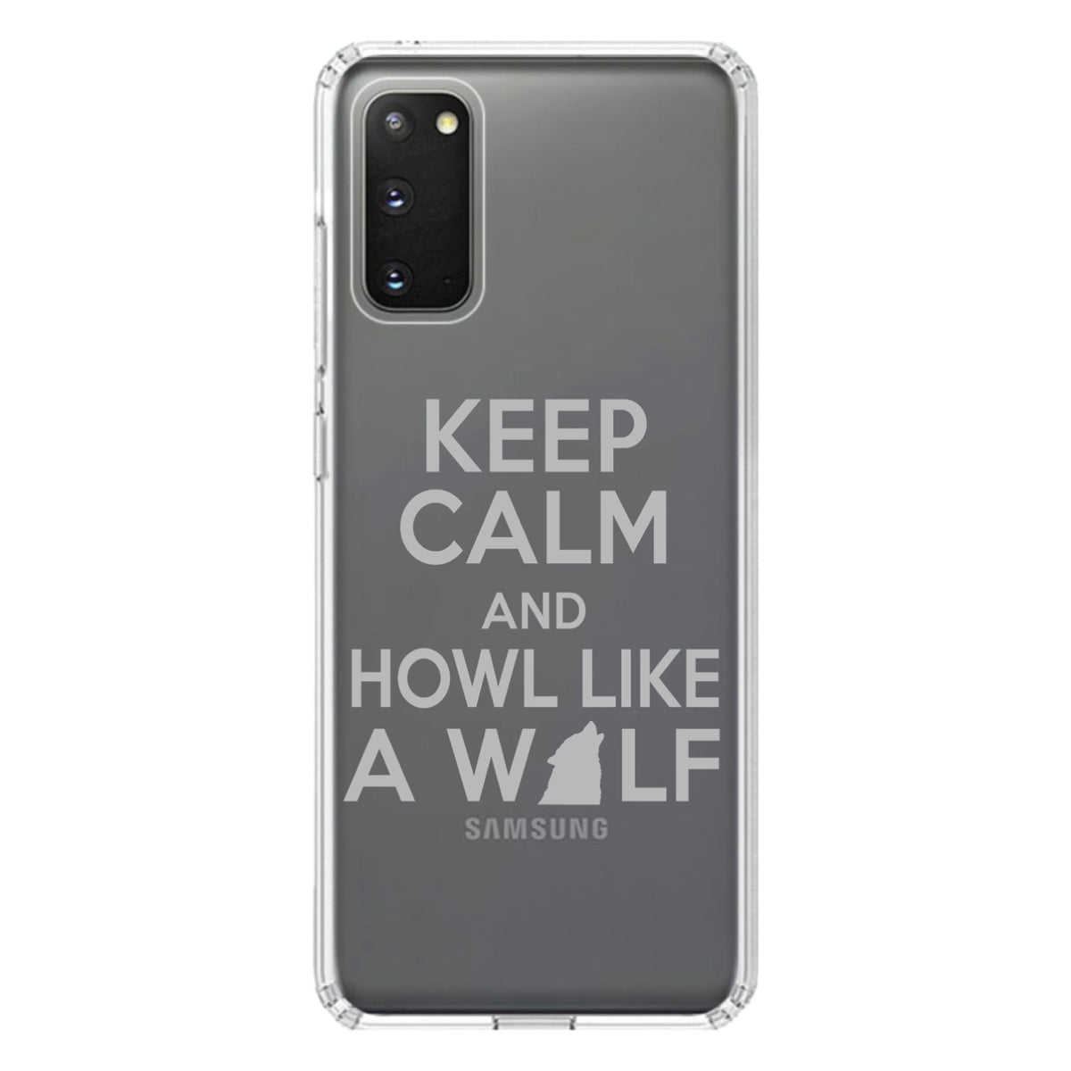 Keep Calm Howl Like a Wolf Clear Shockproof iPhone Case, view 13