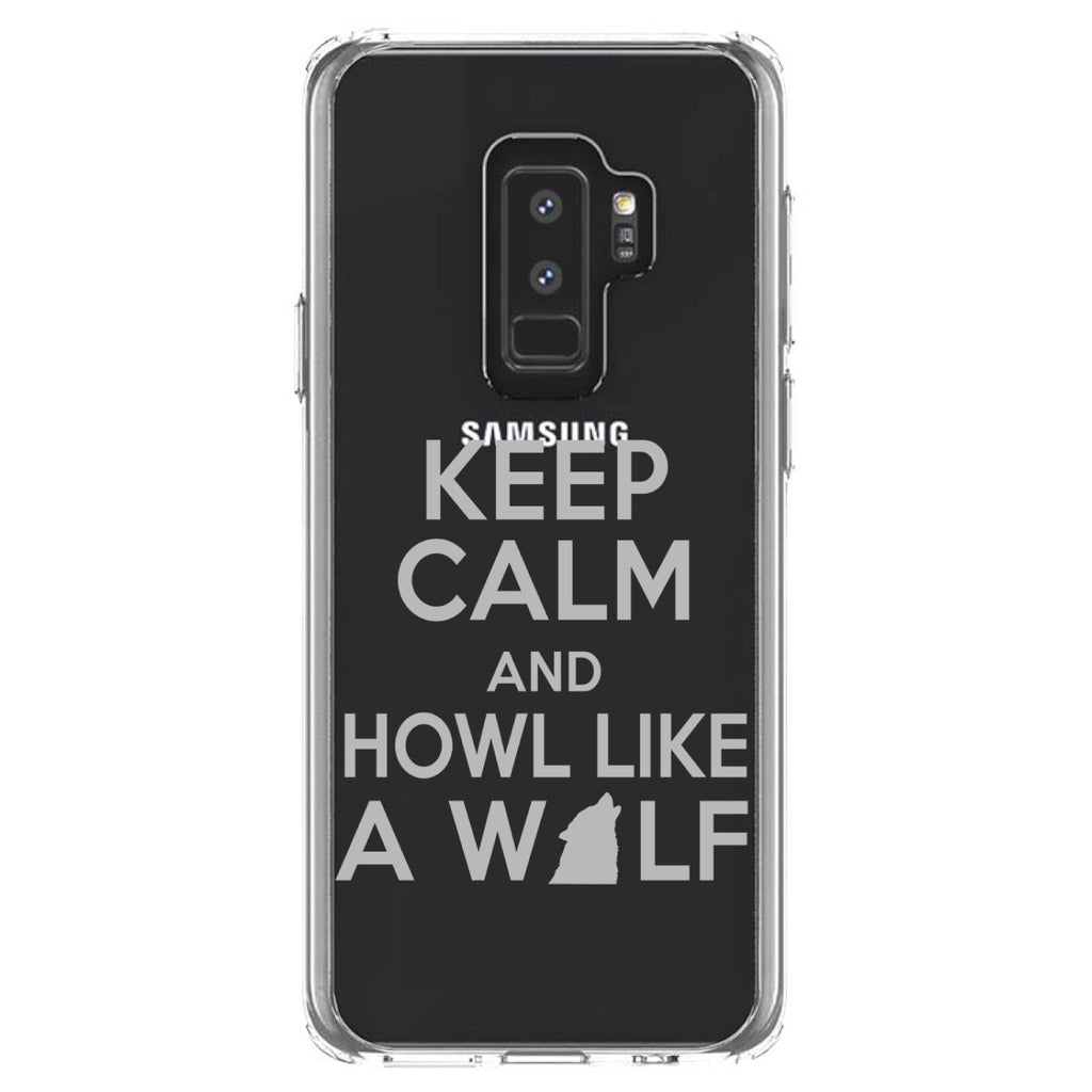 Keep Calm Howl Like a Wolf Clear Shockproof iPhone Case, view 20