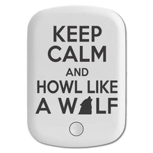 DistinctInk Magnetic Battery Pack, Wireless Portable Charger with USB-C Cable, Compatible with MagSafe iPhone 14 / 13 / 12 Series - Keep Calm Howl Like a Wolf