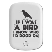 DistinctInk Magnetic Battery Pack, Wireless Portable Charger with USB-C Cable, Compatible with MagSafe iPhone 14 / 13 / 12 Series - If I Was a Bird, I Know Who I'd Poop On