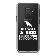 DistinctInk® Clear Shockproof Hybrid Case for Apple iPhone / Samsung Galaxy / Google Pixel - If I Was a Bird, I Know Who I'd Poop On